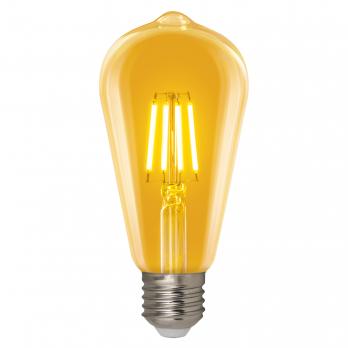 LED-ST64-5W-GOLDEN-E27 GLV22GO Лампа светодиодная Vintage. Форма конус. золотистая колба. Картон. ТМ Uniel