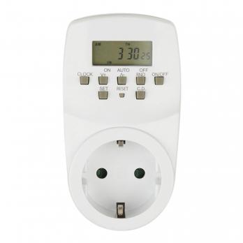 UST-E20 WHITE Таймер электронный с розеткой. 220В. 24ч. 1600Вт. Энергонезависимая память. ТМ Uniel