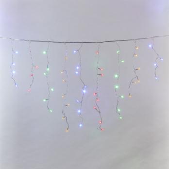 ULD-B3010-200-DTA MULTI IP20 Бахрома светодиодная с контроллером. 3 м. 200 светодиодов. Разноцветный свет. Провод прозрачный. TM Uniel.