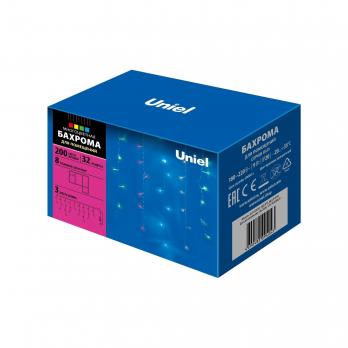 ULD-B3010-200-DTA MULTI IP20 Бахрома светодиодная с контроллером. 3 м. 200 светодиодов. Разноцветный свет. Провод прозрачный. TM Uniel.