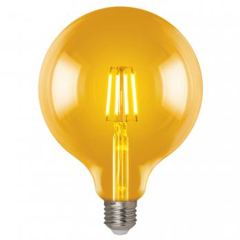 LED-G125-8W-GOLDEN-E27 GLV21GO Лампа светодиодная Vintage. Форма шар. золотистая колба. Картон. ТМ Uniel