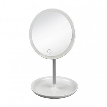 TLD-590 White-LED-80Lm-6000K-Dimmer Настольный светильник зеркало. 4W. Встроенный аккумулятор 3.7V-600mAh. Сенсорный выключатель. Диммер. Белый. ТМ Uniel