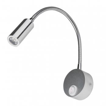 ULT-F21-3W-4000K IP20 SILVER Светильник светодиодный настенный гибкий для интерьерного освещения. 85-265В. Белый свет 4000К. Серебряный. TM Uniel