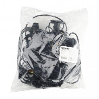 UDL-K111 80-E27-20M IP65 BLACK BELT-LIGHT Гирлянда Белт-Лайт. 20м + 1.5м сетевой шнур. 80 патронов E27. шаг 25см. Чёрная. TM Uniel.