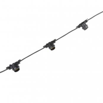 UDL-K111 80-E27-20M IP65 BLACK BELT-LIGHT Гирлянда Белт-Лайт. 20м + 1.5м сетевой шнур. 80 патронов E27. шаг 25см. Чёрная. TM Uniel.