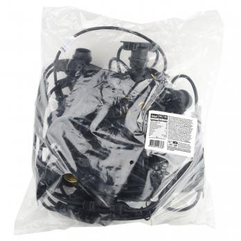 UDL-K120 200-E27-100M IP65 BLACK BELT-LIGHT Гирлянда Белт-лайт. 100 м + 1.5м сетевой шнур. 200 патронов E27. шаг 50см. Чёрная. TM Uniel.