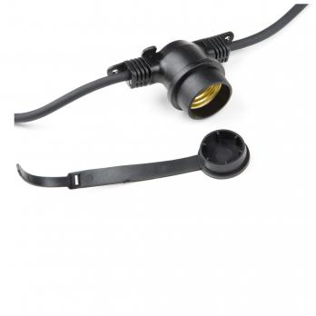 UDL-K121 10-E27-5M 5C IP65 BLACK BELT-LIGHT Гирлянда Белт-лайт. 5 м + 1.5м сетевой шнур. 10 патронов E27. шаг 50см. 5 заглушек. Чёрная. TM Uniel.