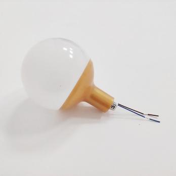 UFP-R80-N62-G4 OPAL-GOLD Set for the manufacture of decorative lamp: diffuser opal D80mm. base with pipe adapter D16mm. cartridge G4. Gold. TM Uniel
