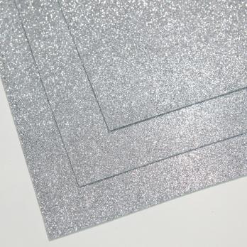 VR-FE4 40T13-S60X70-HPL44EG016 Glitter Argento chiaro-Светлое серебро Фоамиран глиттерный. толщина 1.5мм. лист 60x70см. в пачке из 10 листов. TM Volpe Rosa