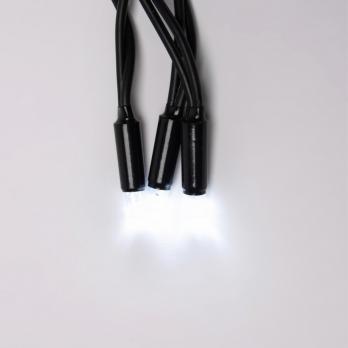 ULD-B3010-200-TBK WHITE IP67 Бахрома светодиодная с эффектом мерцания. 3м. Соединяемая. 200 светодиодов. Белый свет. Провод черный. TM Uniel.