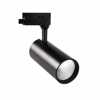 ULB-Q276 25W-3000К BLACK Светильник-прожектор светодиодный трековый. 2200 Лм. Теплый белый свет 3000К. Корпус черный. ТМ Volpe.