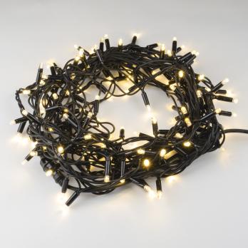 ULD-S1000-120-TBK WARM WHITE IP67 Гирлянда светодиодная с эффектом мерцания. 10м. Соединяемая. 120 светодиодов. Теплый белый свет. Провод черный. TM Uniel.