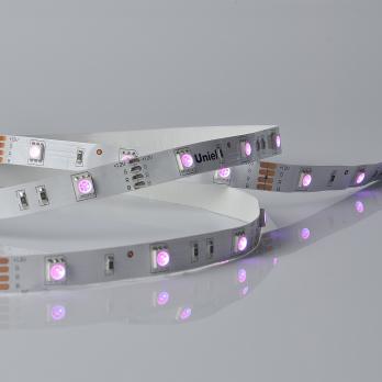 ULS-M22-5050-30LED-m-10mm-IP20-DC12V-7.2W-m-5M-RGB PROFI Гибкая светодиодная лента на самоклеящейся основе. Катушка 5м. в герметичной упаковке. RGB. ТМ Uniel.
