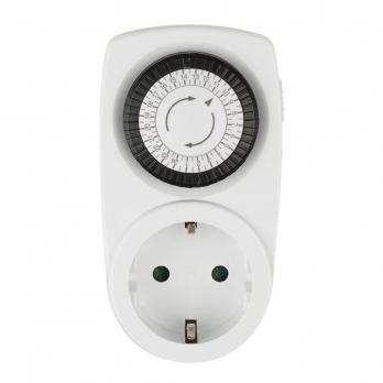 UST-M10 WHITE Таймер механический с розеткой. 220В. 12-24ч. 3500Вт. ТМ Uniel