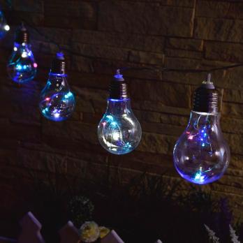 USL-S-126-PT4000 BULBS Садовая гирлянда на солнечной батарее Лампочки. 40 светодиодов. Разноцветный свет. 1xАA Ni-Mh аккумулятор в-к. IP44. TM Uniel