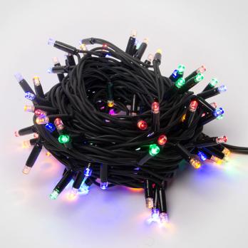 ULD-S1000-120-TBK MULTI IP67 Гирлянда светодиодная с эффектом мерцания. 10м. Соединяемая. 120 светодиодов. Разноцветный свет. Провод черный. TM Uniel.