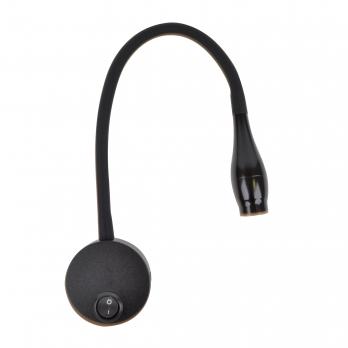 ULT-F22-3W-4000K IP20 BLACK Светильник светодиодный настенный гибкий для интерьерного освещения. 85-265В. Белый свет 4000К. Черный. TM Uniel