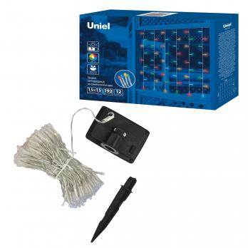 USL-S-132-PT1515 MULTICOLOR CURTAIN Садовый занавес на солнечной батарее. 192 светодиода. Разноцветный свет . 1xАА Ni-Mh аккумулятор в-к. IP44. TM Uniel.