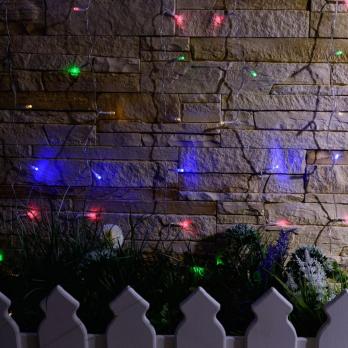 USL-S-132-PT1515 MULTICOLOR CURTAIN Садовый занавес на солнечной батарее. 192 светодиода. Разноцветный свет . 1xАА Ni-Mh аккумулятор в-к. IP44. TM Uniel.