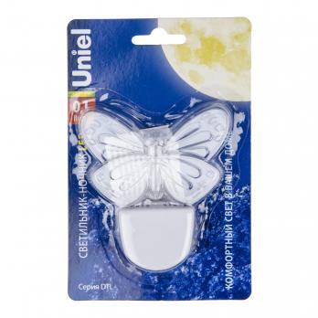 DTL-315 Бабочка-White Светильник-ночник. Без выключателя. Белый. ТМ Uniel