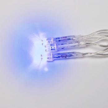 ULD-B1805-048-DTA BLUE IP20 Бахрома светодиодная. 1.8м. 48 светодиодов. Синий свет. Провод прозрачный. ТМ Uniel