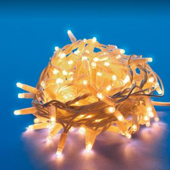 ULD-S1000-120-DWA WARM WHITE IP67 Гирлянда светодиодная. 10м. 120 светодиодов. Теплый белый свет. Провод белый. ТМ Uniel