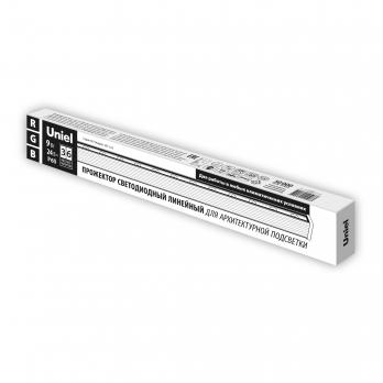 ULF-L52-9W-RGB-L50 DC24V IP65 SILVER Прожектор светодиодный линейный. 500мм. RGB. DC24V. Алюминий. TM Uniel