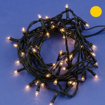 UDL-S0500-050-DGA WARM WHITE IP20 MINI Гирлянда с контроллером. 5м. 50 миниламп накаливания. Теплый белый свет. Провод зеленый. TM Uniel