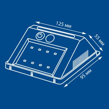 USL-F-163-PT120 SENSOR Садовый светильник на солнечной батарее. с датчиком движения. Белый свет. 1xАА Li-Io аккумулятор в-к. IP65. TM Uniel.