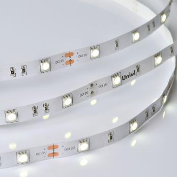 ULS-M22-5050-30LED-m-10mm-IP20-DC12V-7.2W-m-5M-6500K PROFI Гибкая светодиодная лента на самоклеящейся основе. Катушка 5м. в герметичной упаковке. Дневной свет 6500K. ТМ Uniel.