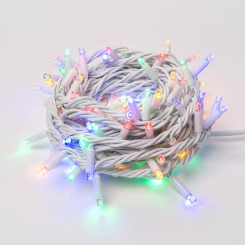 ULD-S1000-120-SWK MULTI IP67 Гирлянда светодиодная со статическим свечением. 10м. Соединяемая.120 светодиодов. Разноцветный свет. Провод белый. ТМ Uniel
