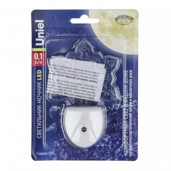 DTL-315 Цветок-White-Sensor Светильник-ночник. С фотосенсором день-ночь. Белый. ТМ Uniel