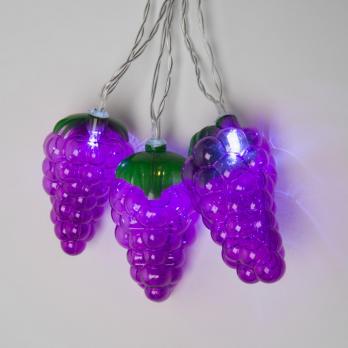 ULD-S0400-010-STB-2AA WHITE IP20 GRAPES Гирлянда светодиодная на батарейках 2AA не в-к. Виноград. 4м. 10 светодиодов. Белый свет. Провод прозрачный. TM Uniel.