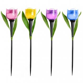 USL-C-651-PT305 TULIP SET 24 Садовый светильник на солнечной батарее Тюльпан.  в составе набора из 24 шт. Белый свет.  1xLR аккумулятор в-к. IP44. TM Uniel.