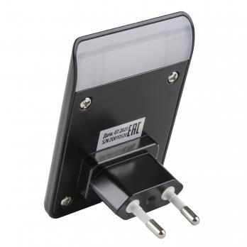 DTL-320 Прямоугольник-Black-Sensor Светильник-ночник. С фотосенсором день-ночь. Черный. ТМ Uniel