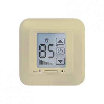 USW-001-LCD-DM-40-500W-TM-M-BG Выключатель с регулятором яркости лампы диммер и таймером выключения. Сенсорная панель. Блистер. Цвет бежевый