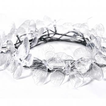 USL-S-129-PT4000 BUTTERFLIES  Садовая гирлянда на солнечной батарее Бабочки. 20 светодиодов. Разноцветный свет. 1xАА Ni-Mh аккумулятор в-к. IP44. TM Uniel.