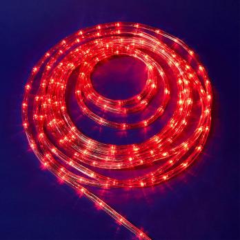 ULD-D50 15M-С08 IP44 RED Гирлянда светодиодная Дюралайт. 15м. Коннектор в-к. Красный свет. Провод черный. ТМ Uniel