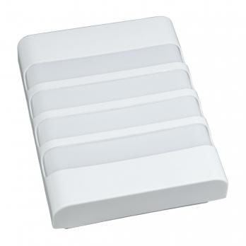 ULW-Q280 22W-4000K-S01 IP65 WHITE Светильник светодиодный влагозащищенный. Прямоугольник. Белый свет 4000K. 200x160x58 мм. Корпус белый. ТМ Volpe.