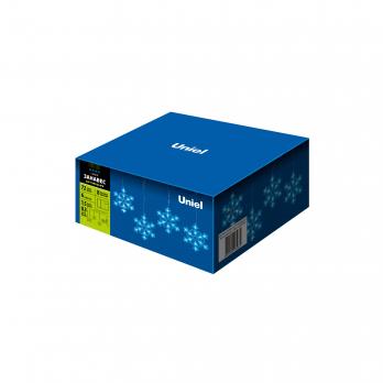 ULD-E1503-072-DTA BLUE IP20 SNOWFLAKES-3 Занавес фигурный светодиодный. 1.5х0.3м. 72 светодиода. Синий свет. Провод прозрачный. TM Uniel