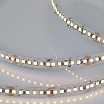 ULS-2835-180LED-m-10mm-IP20-DC24V-17W-m-5M-3000K Гибкая светодиодная лента на самоклеящейся основе. Катушка 5м. в герметичной упаковке. Теплый белый свет3000К. ТМ Uniel