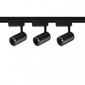 ULB-Q291 8W-4200К-K BLACK SET31 Светильник-прожектор светодиодный трековый. в составе набора из 3 штук на шинопроводе 1 м с коннектором. 1800 Лм. Белый свет 4200К. Корпус черный. ТМ Volpe.