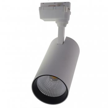 ULB-Q277 40W-4000К WHITE Светильник-прожектор светодиодный трековый. 3400 Лм. Белый свет 4000К. Корпус белый. ТМ Volpe