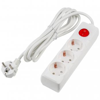 S-GCU3-3B WHITE Удлинитель серии Ultra. шнур 3м.. 3 гнезда. 16A. с-з. Белый. TM Uniel