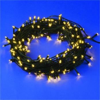 ULD-S2000-200-DGA WARM WHITE IP20 Гирлянда светодиодная. 20м. 200 светодиодов. Теплый белый свет. Провод зеленый. ТМ Uniel