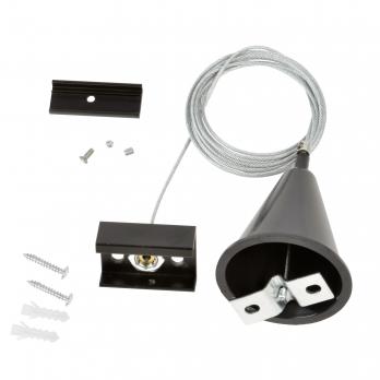 UFB-H41 BLACK 1 POLYBAG Набор для подвесного монтажа трехфазных шинопроводов. Цвет черный. TM Uniel.