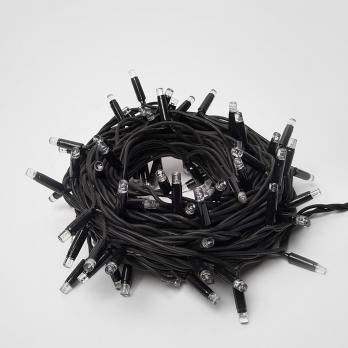 ULD-S1000-120-TBK BLUE IP67 Гирлянда светодиодная с эффектом мерцания. 10м. Соединяемая. 120 светодиодов. Синий свет. Провод черный. TM Uniel.