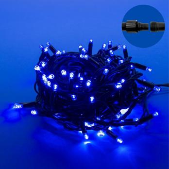 ULD-S1000-120-TBK BLUE IP67 Гирлянда светодиодная с эффектом мерцания. 10м. Соединяемая. 120 светодиодов. Синий свет. Провод черный. TM Uniel.