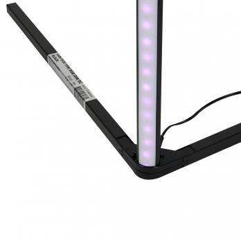 ULM-T630 10W-RGB-DIM-RC BLACK Торшер напольный светодиодный. 10W. RGB свет. Диммер. Пульт ДУ в-к. Черный. ТМ Uniel