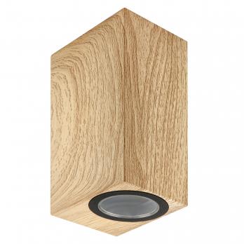 UUL-P42A 2х6W-GU10 IP65 PINE Светильник уличный. под две лампы GU10. Архитектурный накладной. Цвет корпуса сосна. TM Uniel